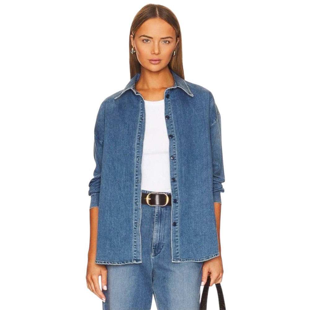 Enza Costa New without tags Denim oversized shirt in Midwash Size 0 = Size XS/S